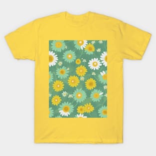 Daisy flower pattern T-Shirt